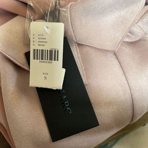 ANTHROPOLOGIE MONARC CHARLI FAUX SUEDE BLAZER JACKET COAT BLUSH PINK - Picture 2 of 9